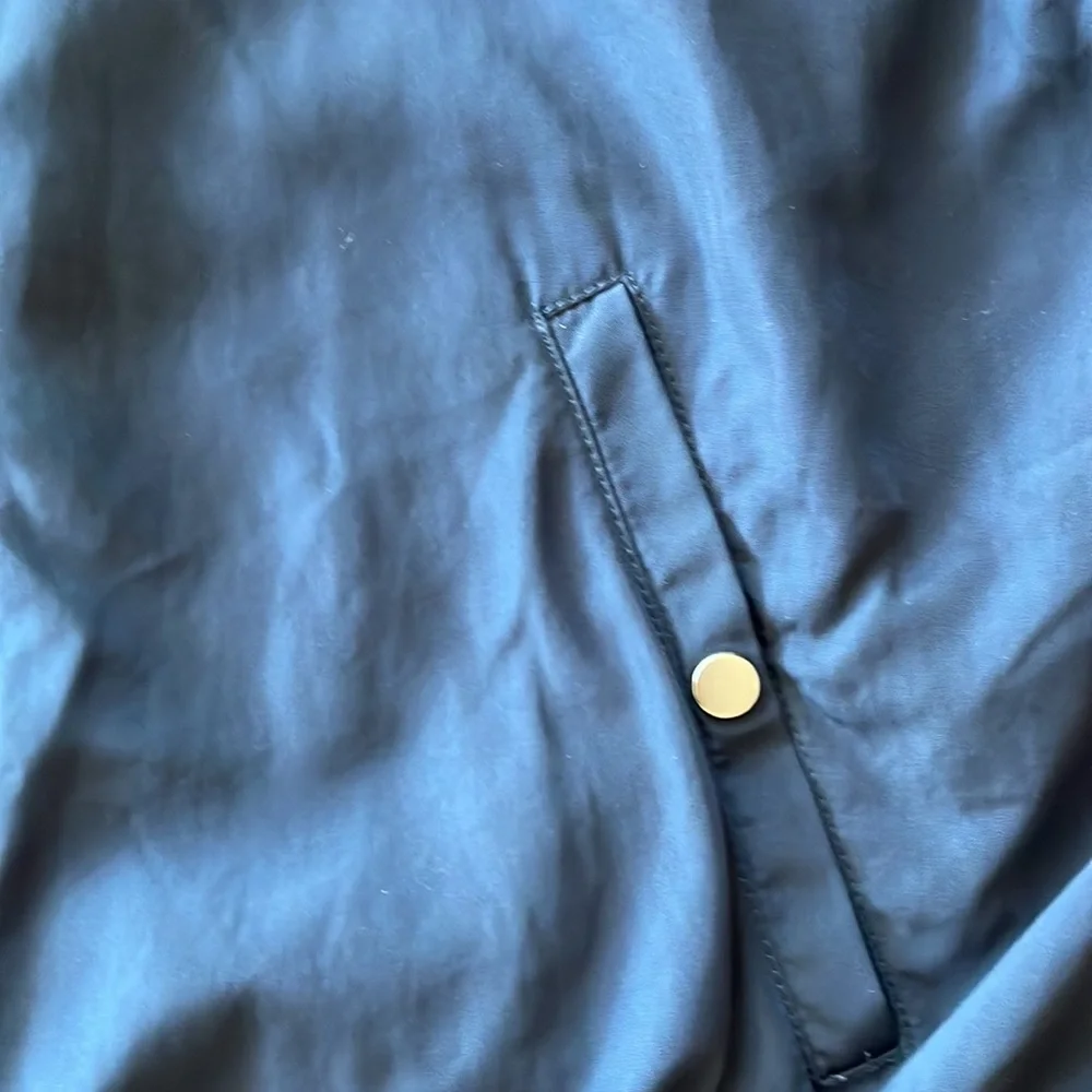 Zara Basic Windbreaker Blue Rain Jacket Size XL - Picture 6 of 10